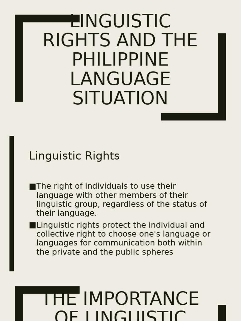 Linguistic Rights in the Philippines | PDF | Tagalog Language | Spanish ...