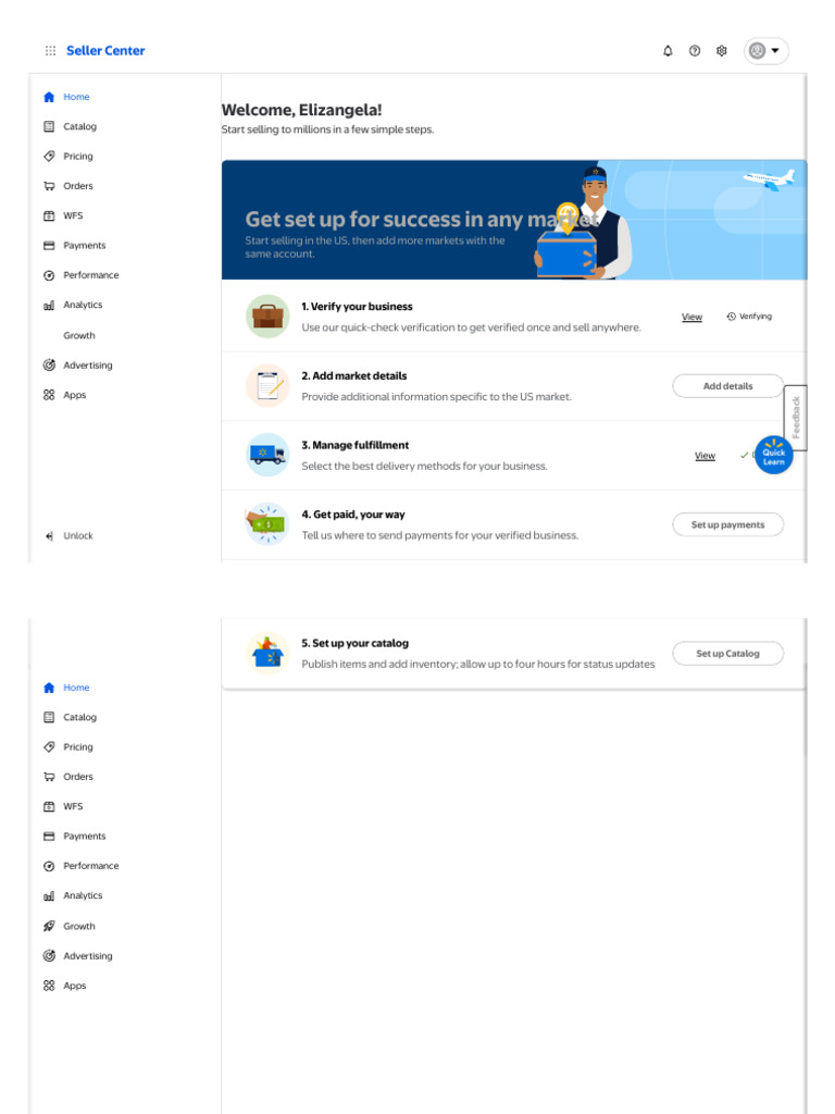 Walmart Seller Center Setup Guide | PDF