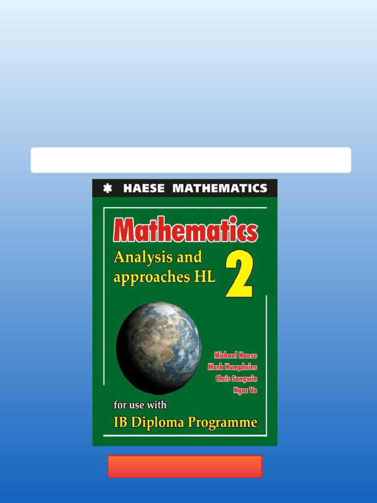 Mathematics Analysis and Approaches HL 2 1st Edition Michael