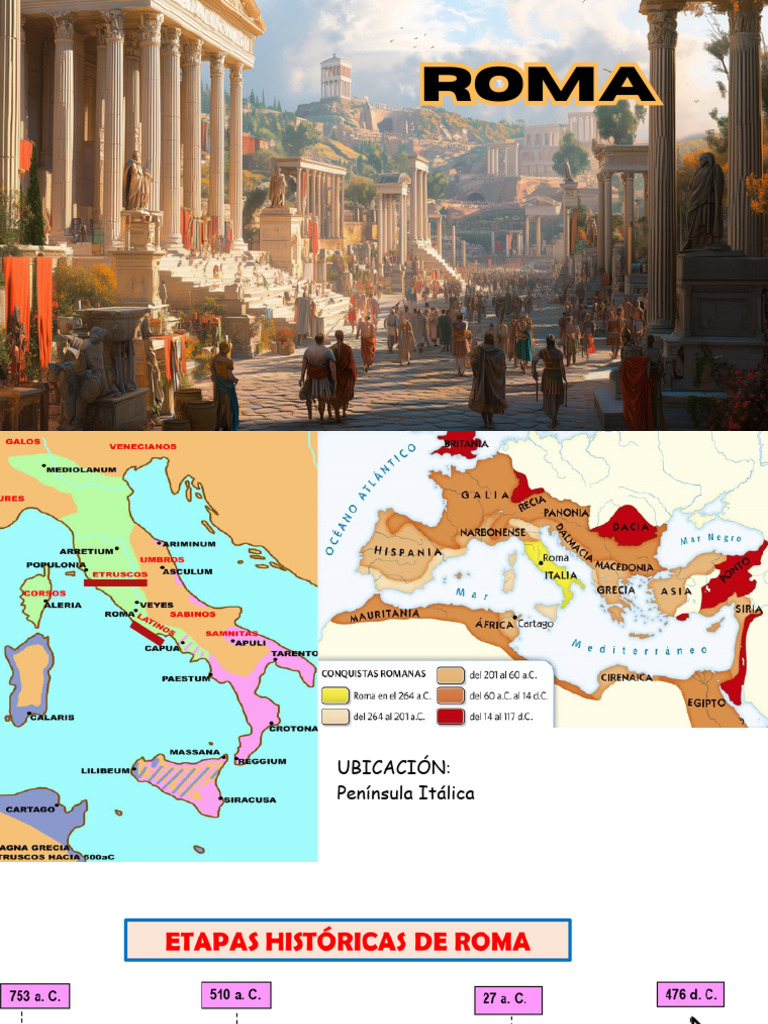 Historia de Roma: Monarquía a Imperio | PDF | Roma antigua | imperio Romano