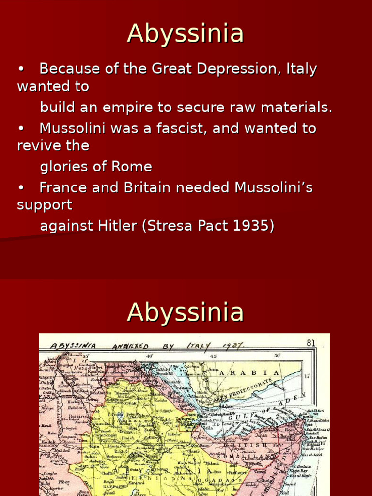 Abyssinia: Mussolini's Invasion Explained | PDF