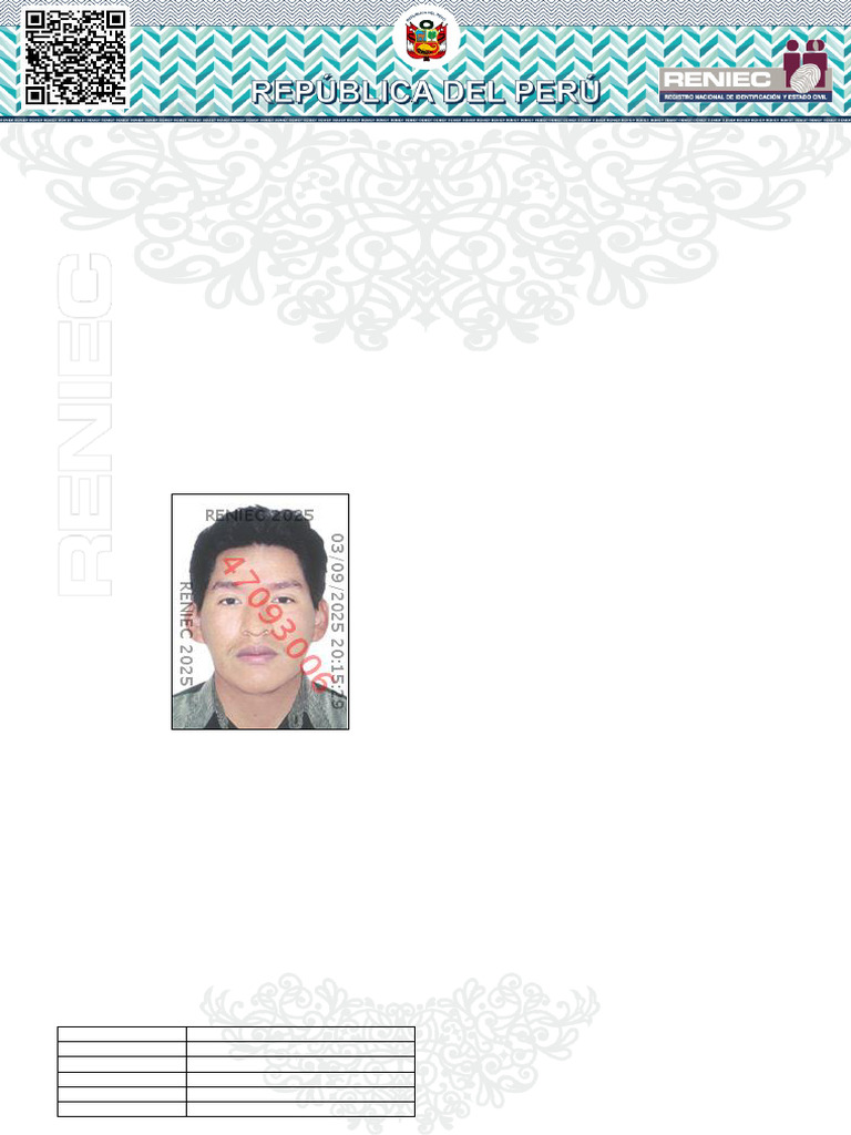 Certificado de Inscripción RENIEC 2025 | PDF | Perú | Comunidad andina