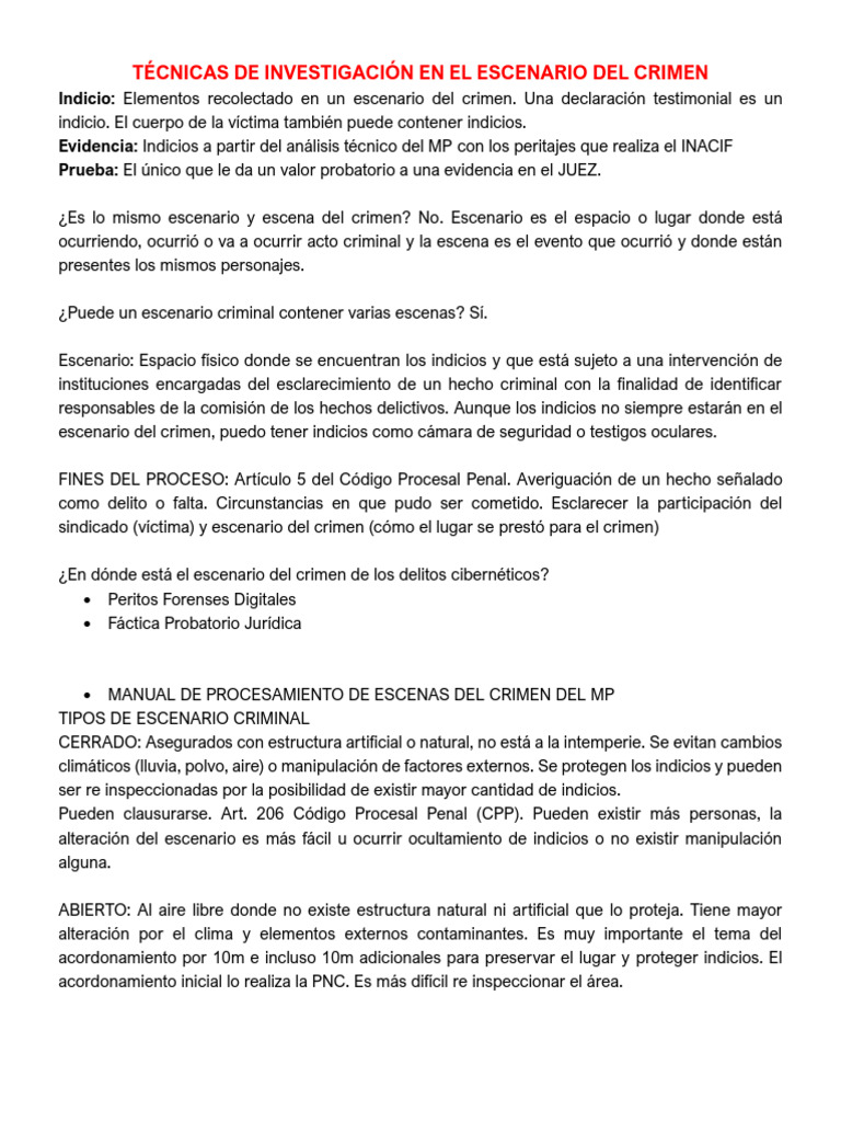 Técnicas de Investigación Criminal | PDF | Crímenes | Crimen y violencia