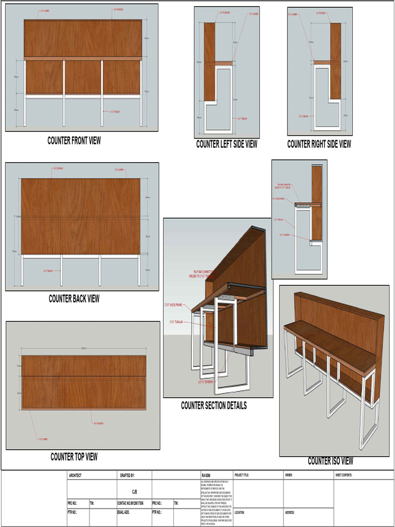 Architectural Counter Design Specifications | PDF