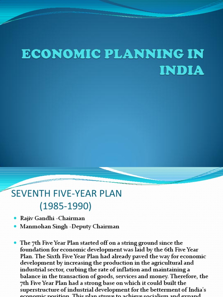 Economic Planning in India | PDF