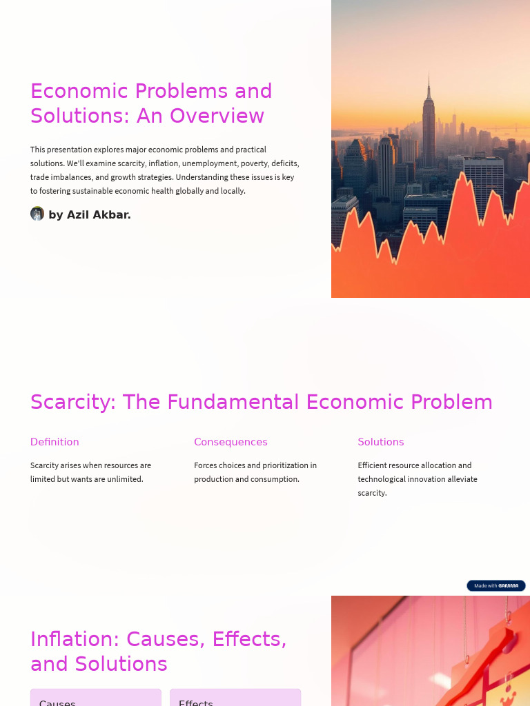 Economic Problems and Solutions An Overview | PDF | Cost Of Living ...
