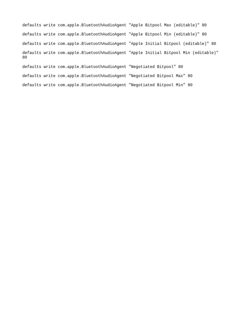 Optimize Bluetooth Audio Bitpool Settings | PDF