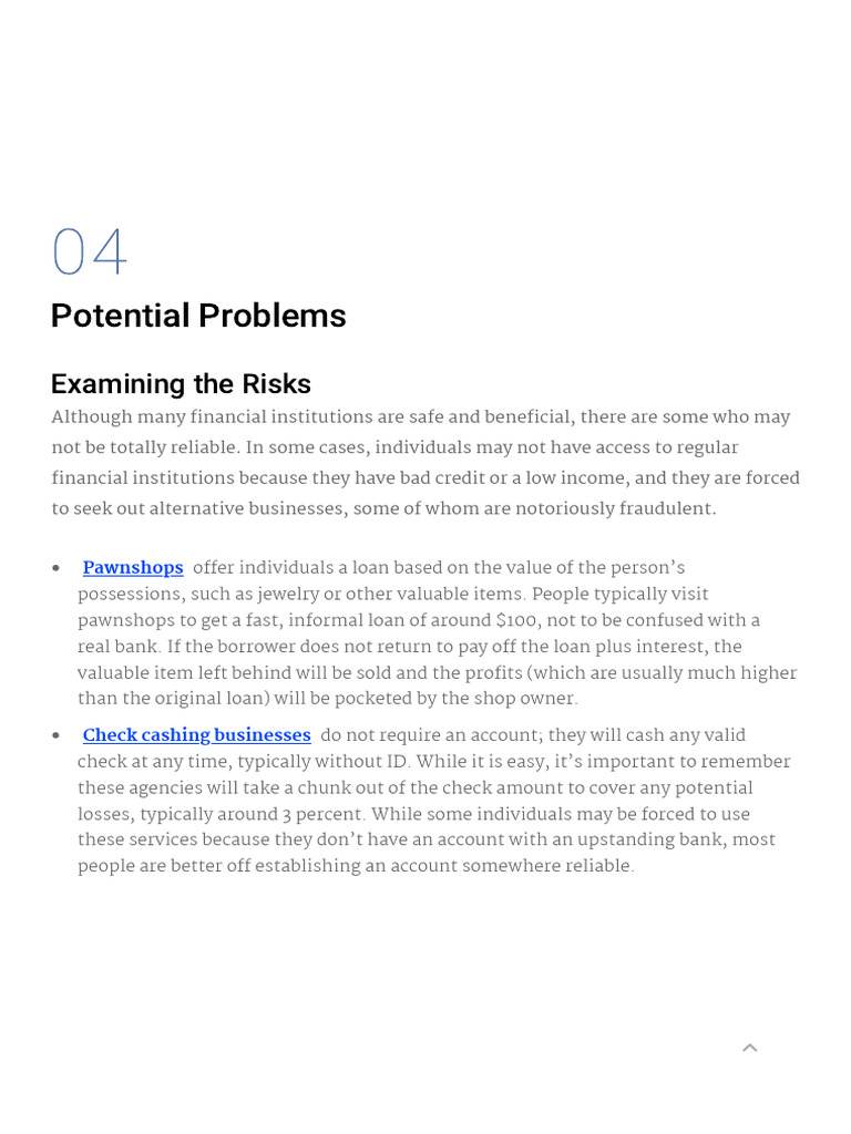 Risks of Alternative Financial Services | PDF | Loans | Debt
