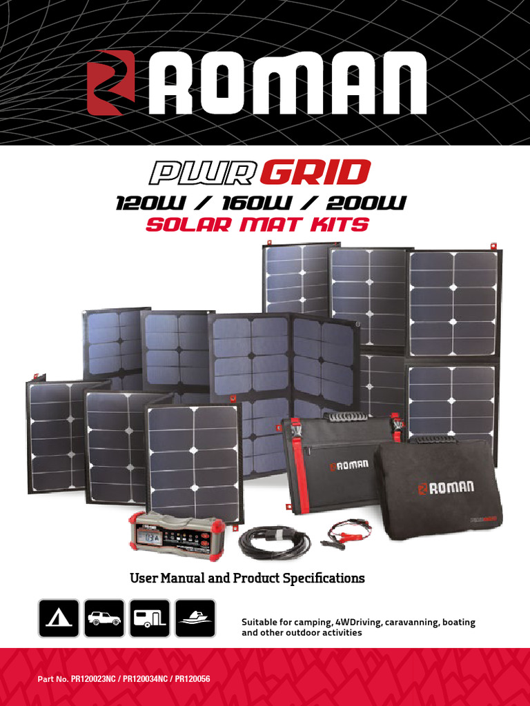 roman solar mat kits | PDF | Battery Charger | Liquid Crystal Display