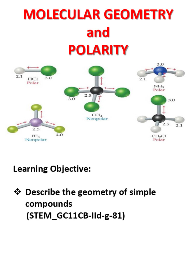 Molecular Geometry and Polarity Overview | PDF | Chemical Polarity ...