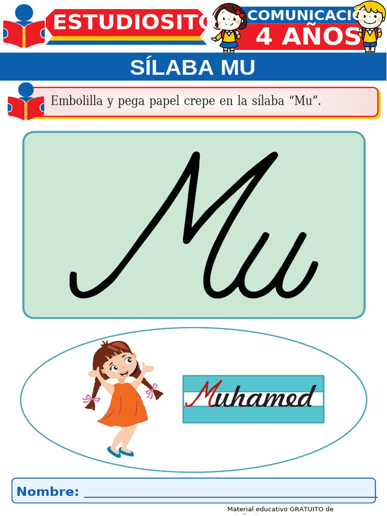 Actividades educativas con la sílaba 