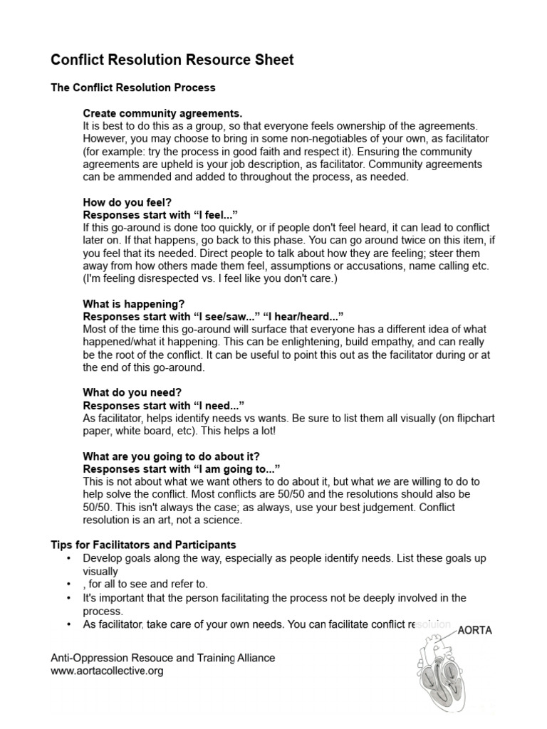 Effective Conflict Resolution Guide | PDF | Human Communication ...