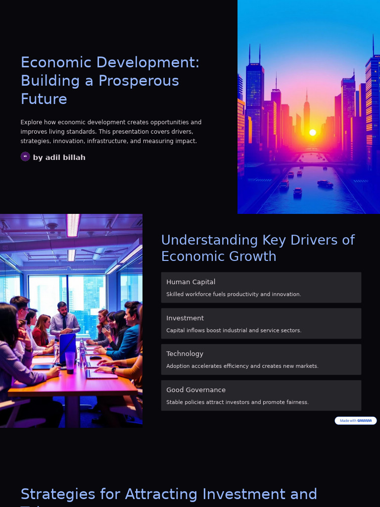 Adil DEconomic Development Building A Prosperous Future | PDF