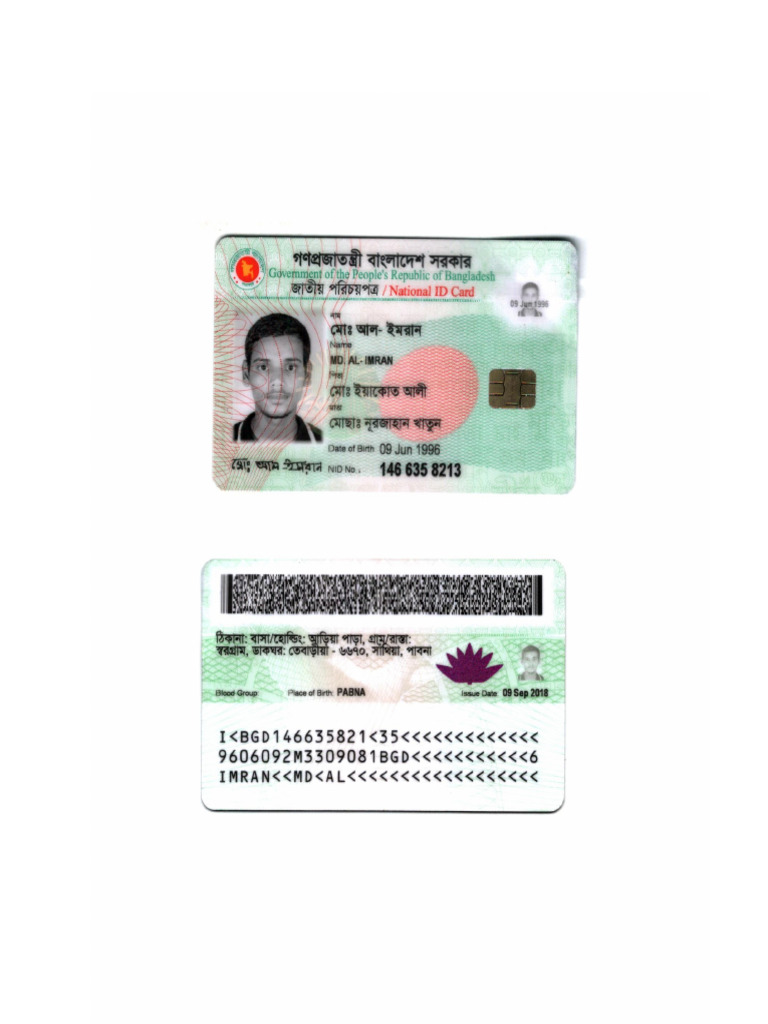 NID Card Imran | PDF