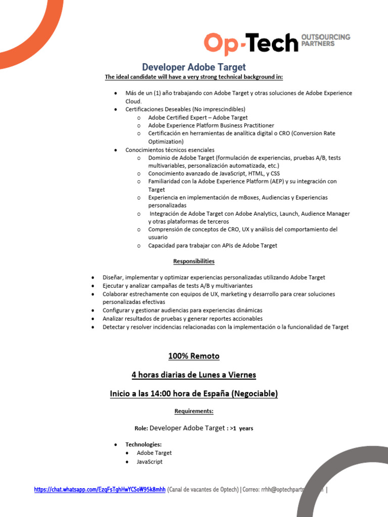 Developer Adobe Target | PDF | Ingeniería de software | ciberespacio