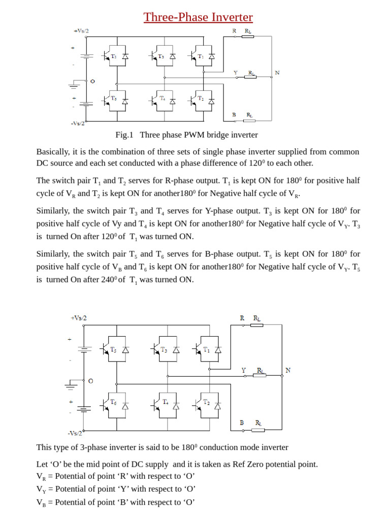 Three-Phase PWM Inverter Analysis | PDF | Power Inverter | Electric Power