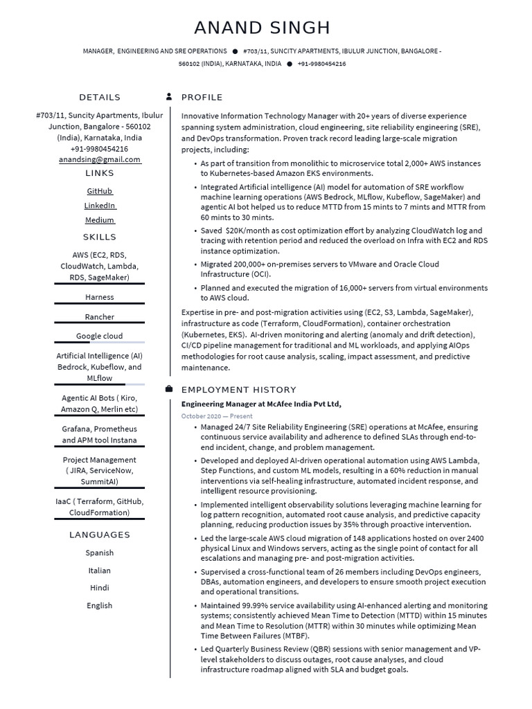 Engineering Manager with Cloud Expertise | PDF | Cloud Computing ...