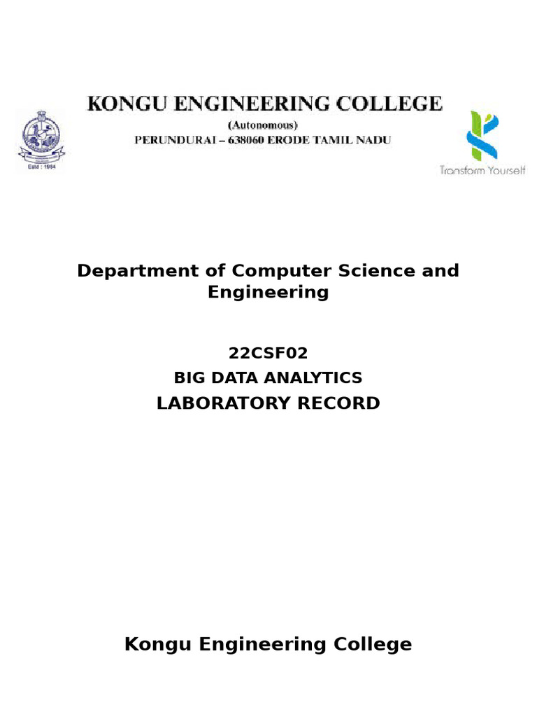 BDA Print Out | PDF