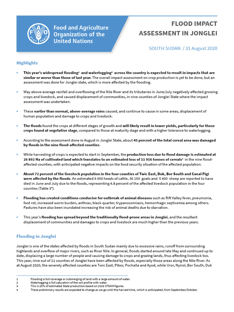 Flood Impact Assessment in Duk County | PDF | Flood | Maize