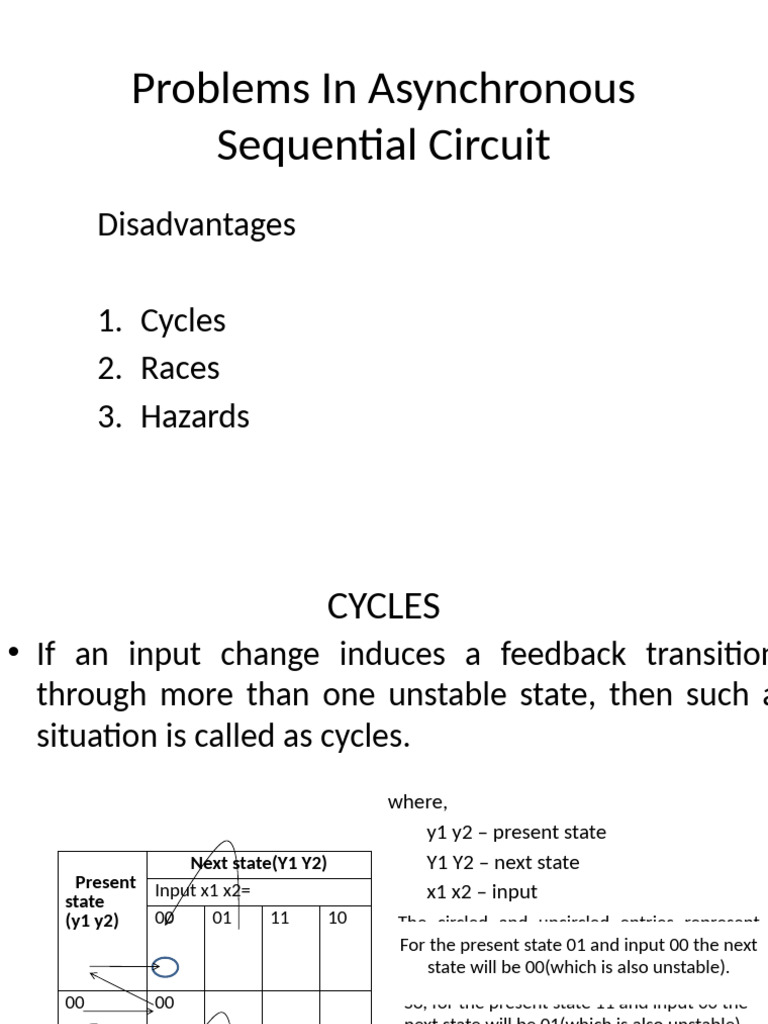 Asynchronous Sequential Circuit Issues | PDF | Electronics | Computer ...