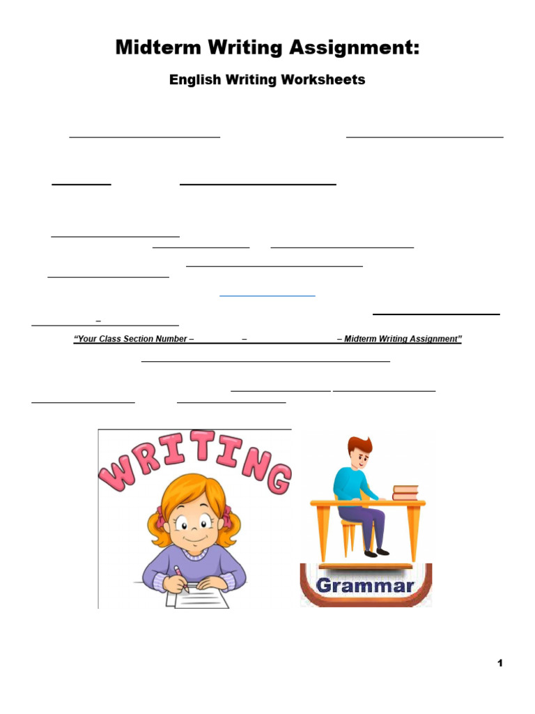 Midterm English Writing Assignment Guide | PDF