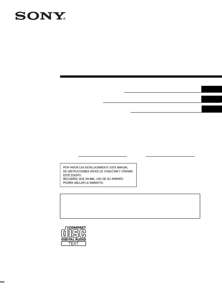 W0002007M | PDF | Compact Disc | Radio