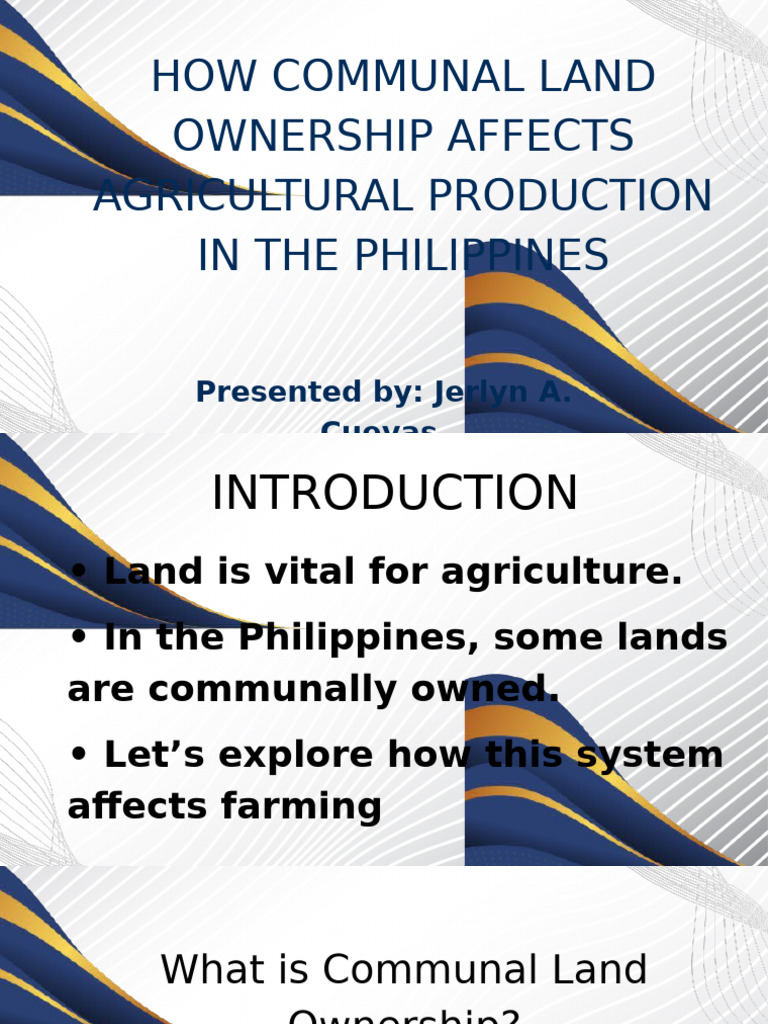 Cummonal Land Ownership CuevasJ | PDF