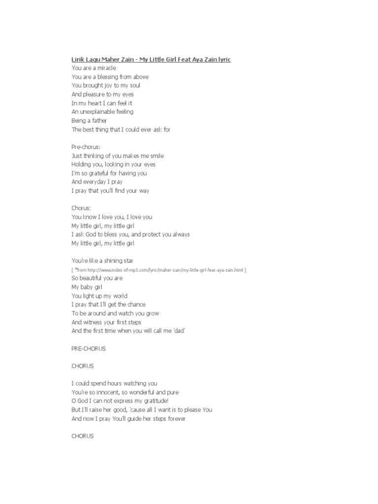 Lirik Lagu Maher Zain