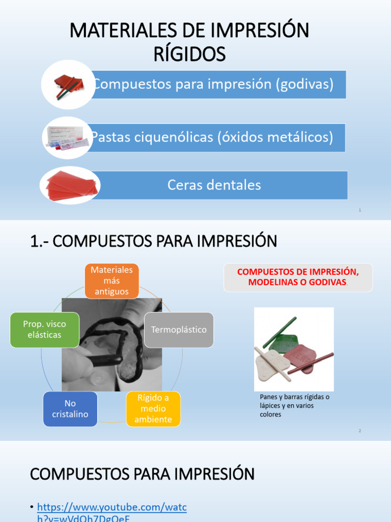 Materiales Rígidos para Impresión Dental | PDF | Materiales