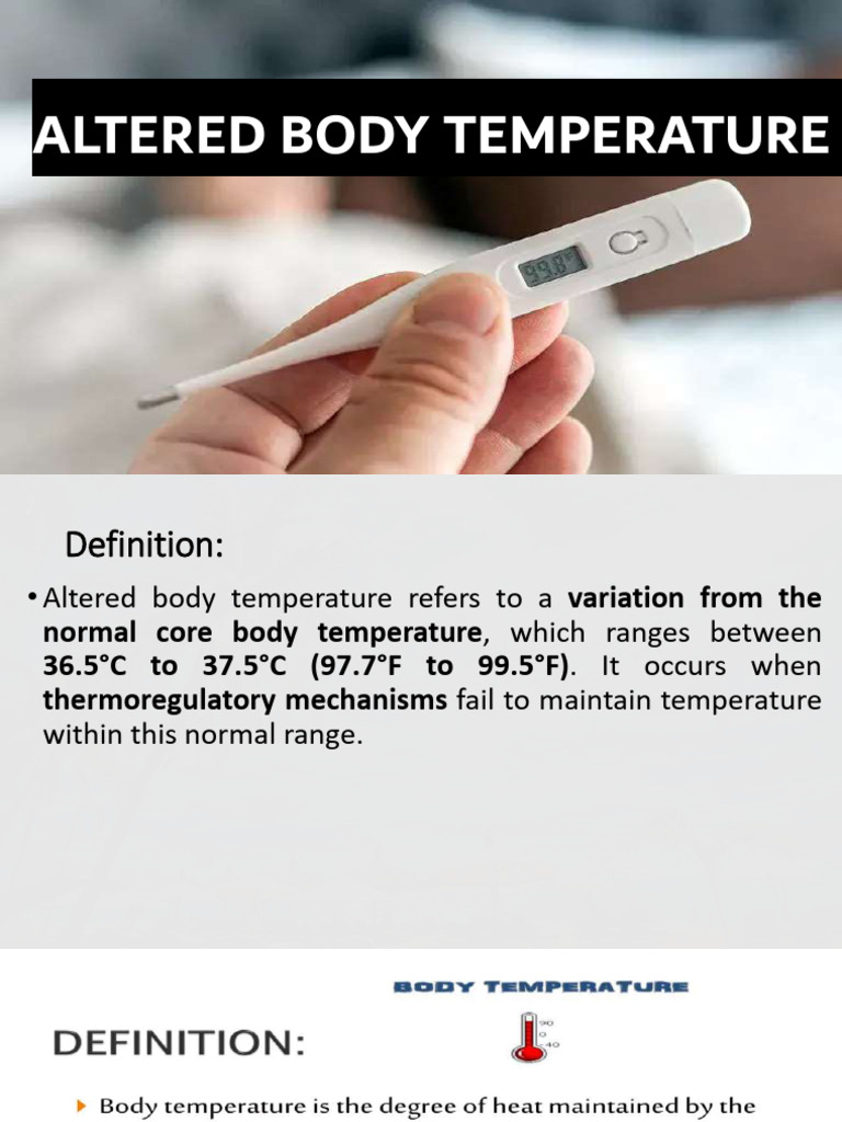 Understanding Altered Body Temperature | PDF | Hyperthermia | Fever