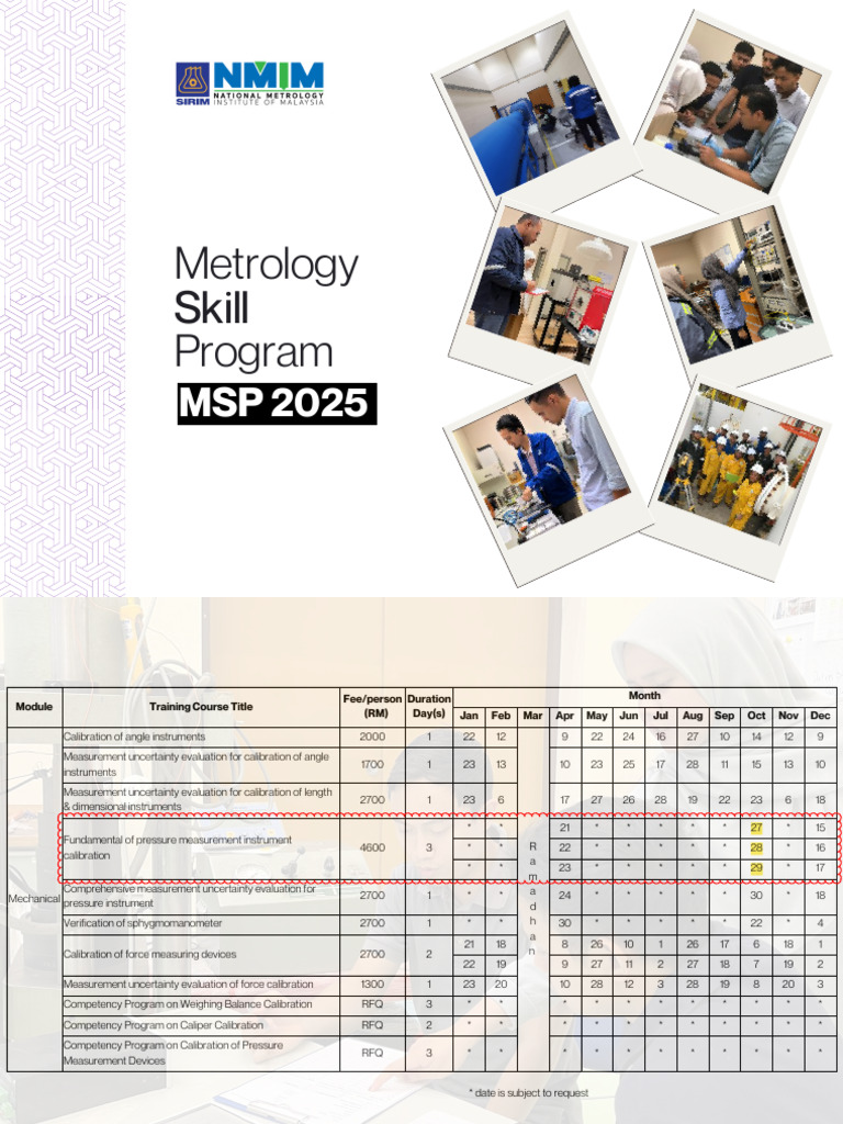 NMIM Metrology Skill Program 2025 | PDF | Calibration | Metrology