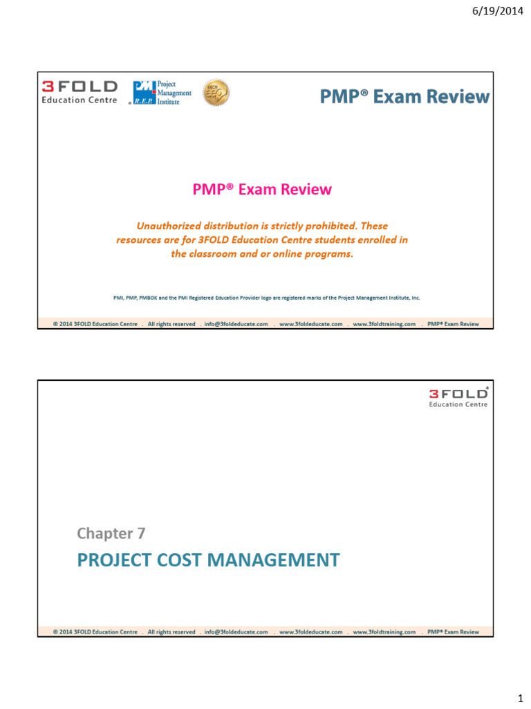 PMP Project Cost Management Guide | PDF | Business