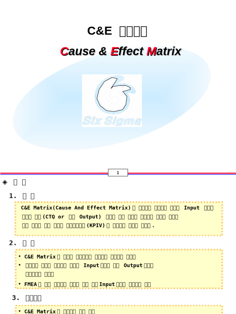 C Ause & E Ffect M Atrix | PDF