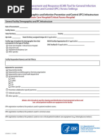 WHO Infection Control Risk Assessment Tool | PDF