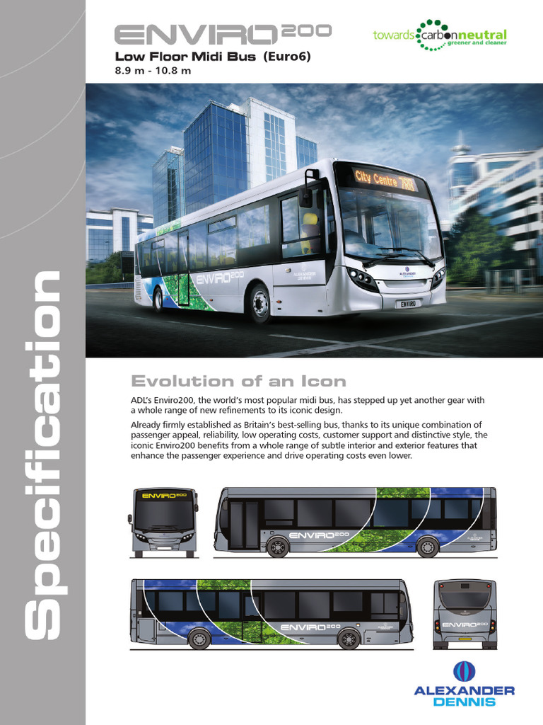Enviro200: Features and Specifications | PDF | Door | Truck