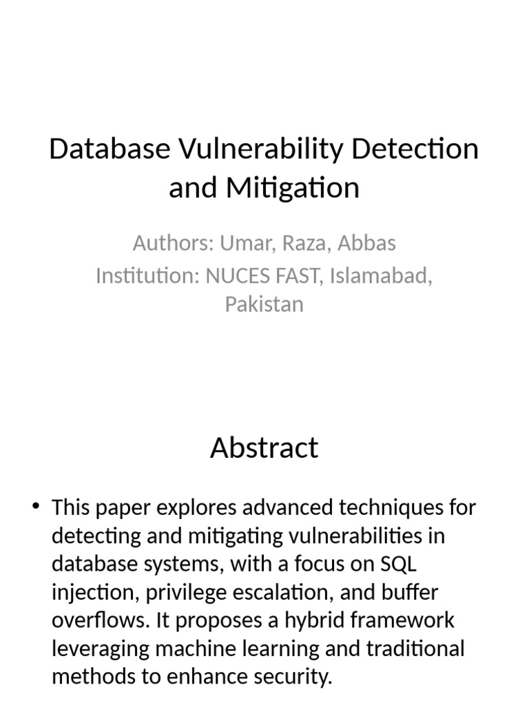 Hybrid Framework for Database Security | PDF | Databases | Machine Learning