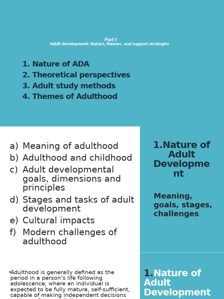Understanding Adult Development Stages | PDF | Mental Disorder | Major ...