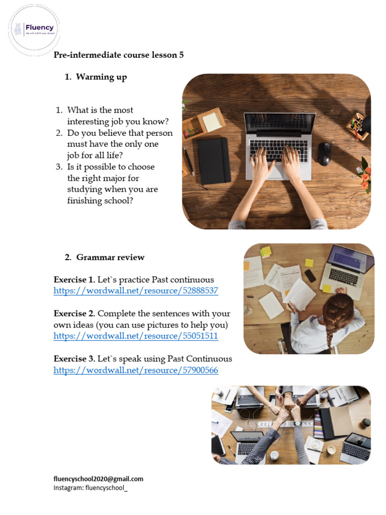 Past Continuous Practice Activities | PDF | English Language | Linguistics