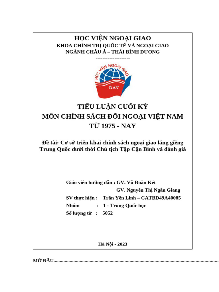 Tiểu luận CSDN - 7d | PDF