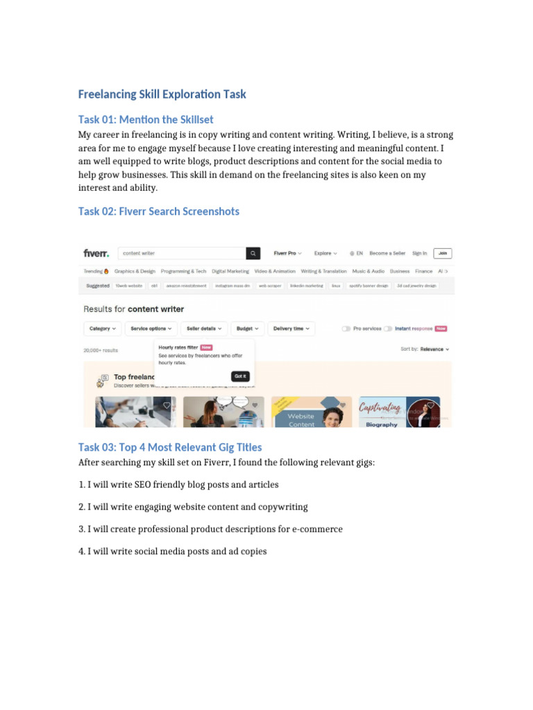 Freelancing Skills in Copywriting | PDF