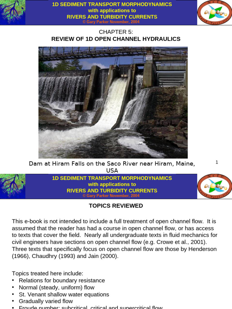 1D Sediment Transport in Rivers | PDF | Dynamics (Mechanics) | Earth ...