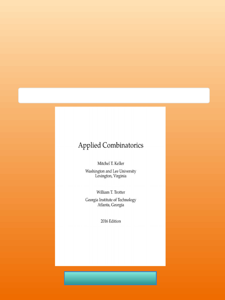 Applied Combinatorics 2016 Edition by Mitchel T. Keller Full Access | PDF