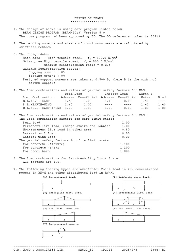 Beam Design Program Overview | PDF | Beam (Structure) | Bending