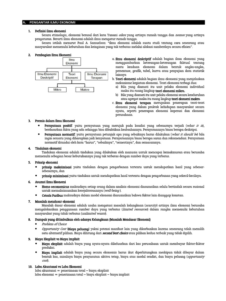 TKA Ekonomi Kelas 12 | PDF