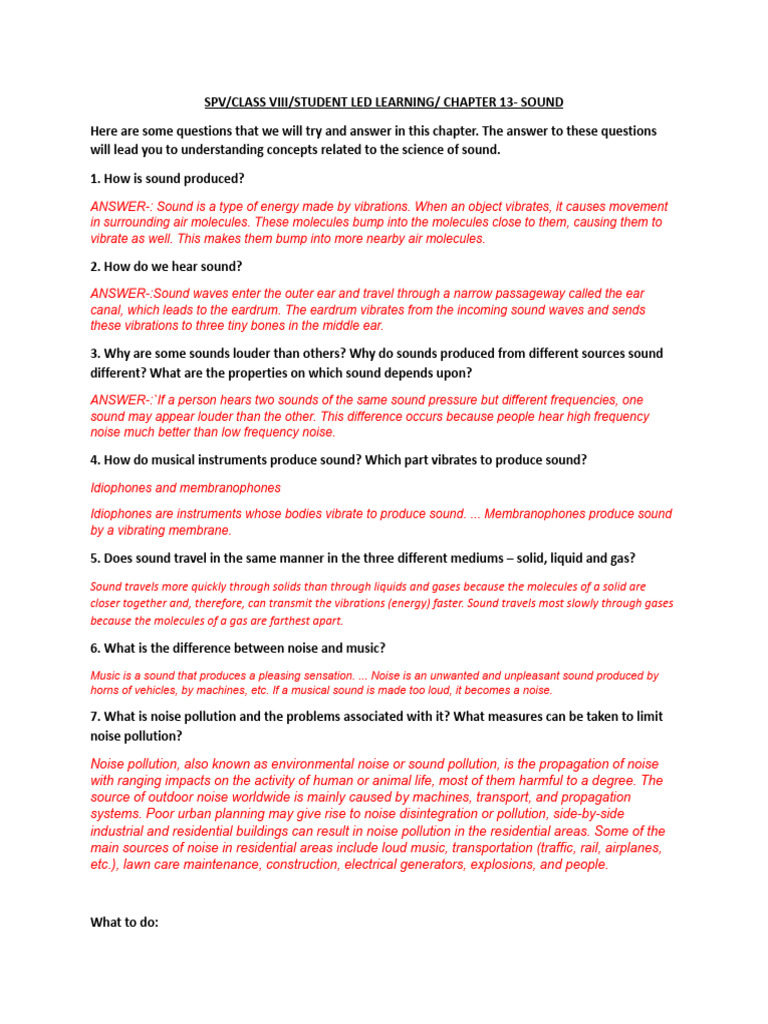 Understanding Sound: Concepts & Activities | PDF | Sound | Ear