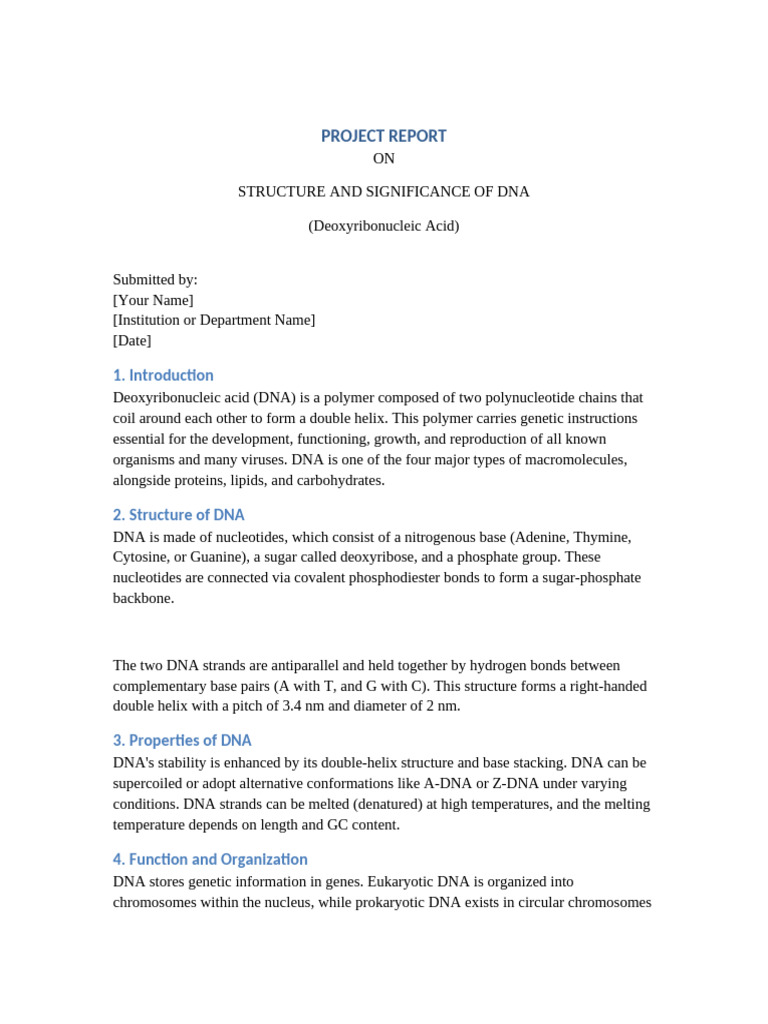 DNA Structure and Function Overview | PDF | Dna | Dna Replication