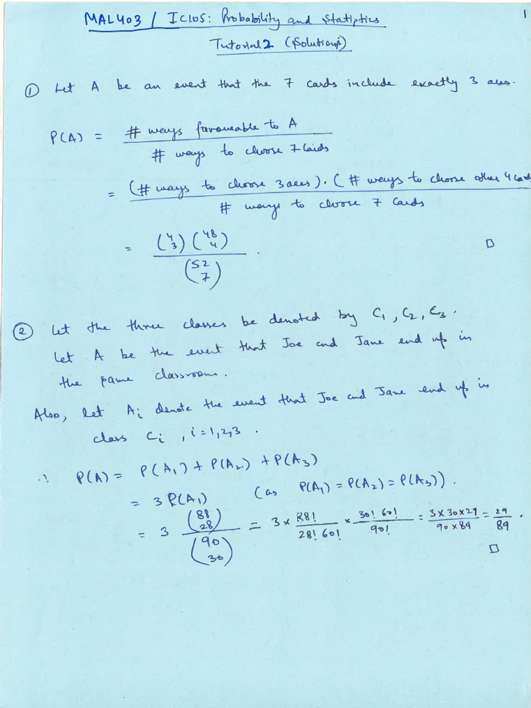 Tutorial 2 - Solutions | PDF