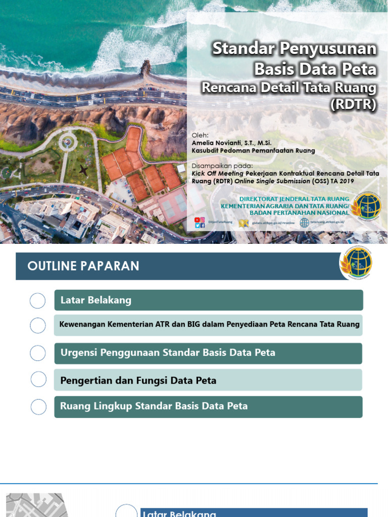 Standar Basis Data Peta RDTR Kementerian ATR | PDF