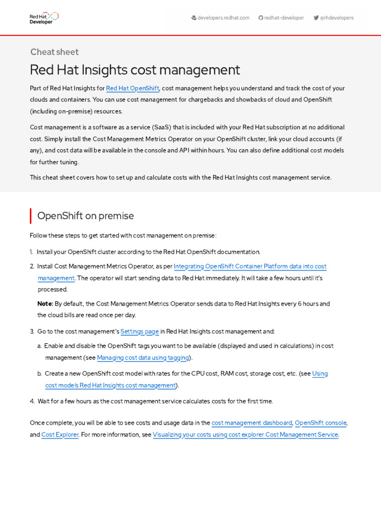 OpenShift Cost Management Setup Guide | PDF | Cloud Computing | Amazon ...