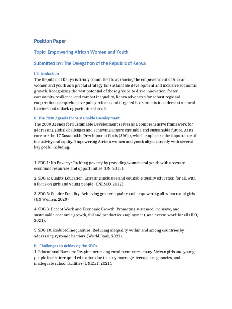 Empowering African Women and Youth | PDF | Sustainability | Empowerment